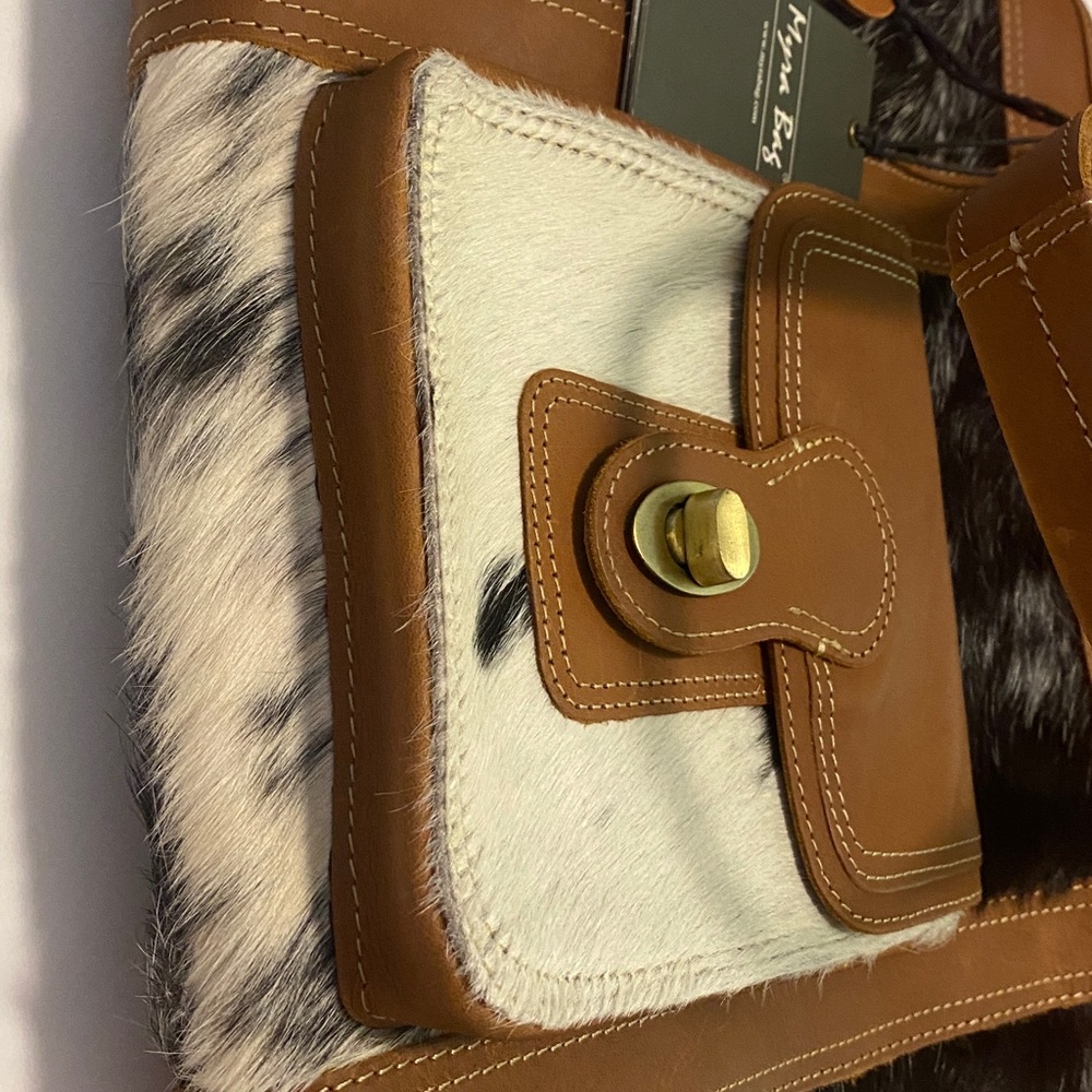 Myra Crawford Canyon Leather & Hairon handbag. Perfect condition new with tags. - Picture 9 of 11